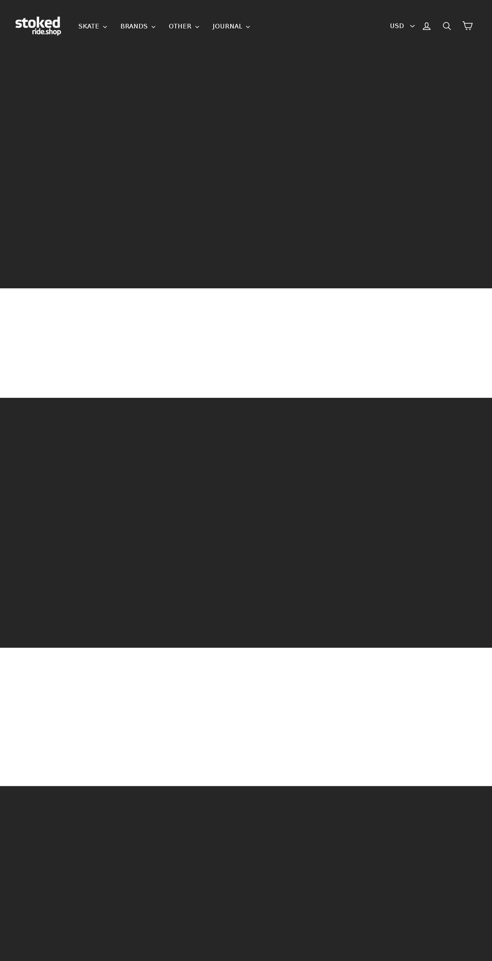 stokedboards.com — Shopify storefront screenshot