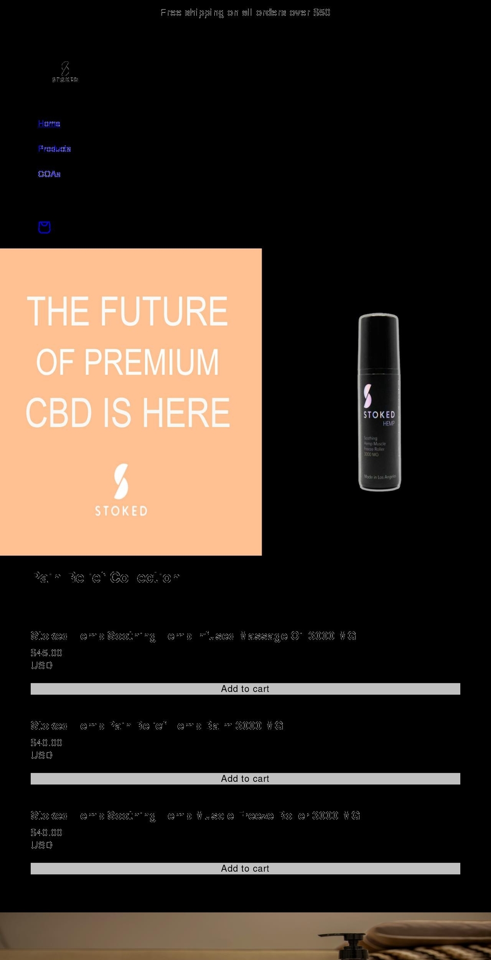 stokedhemp.com shopify website screenshot