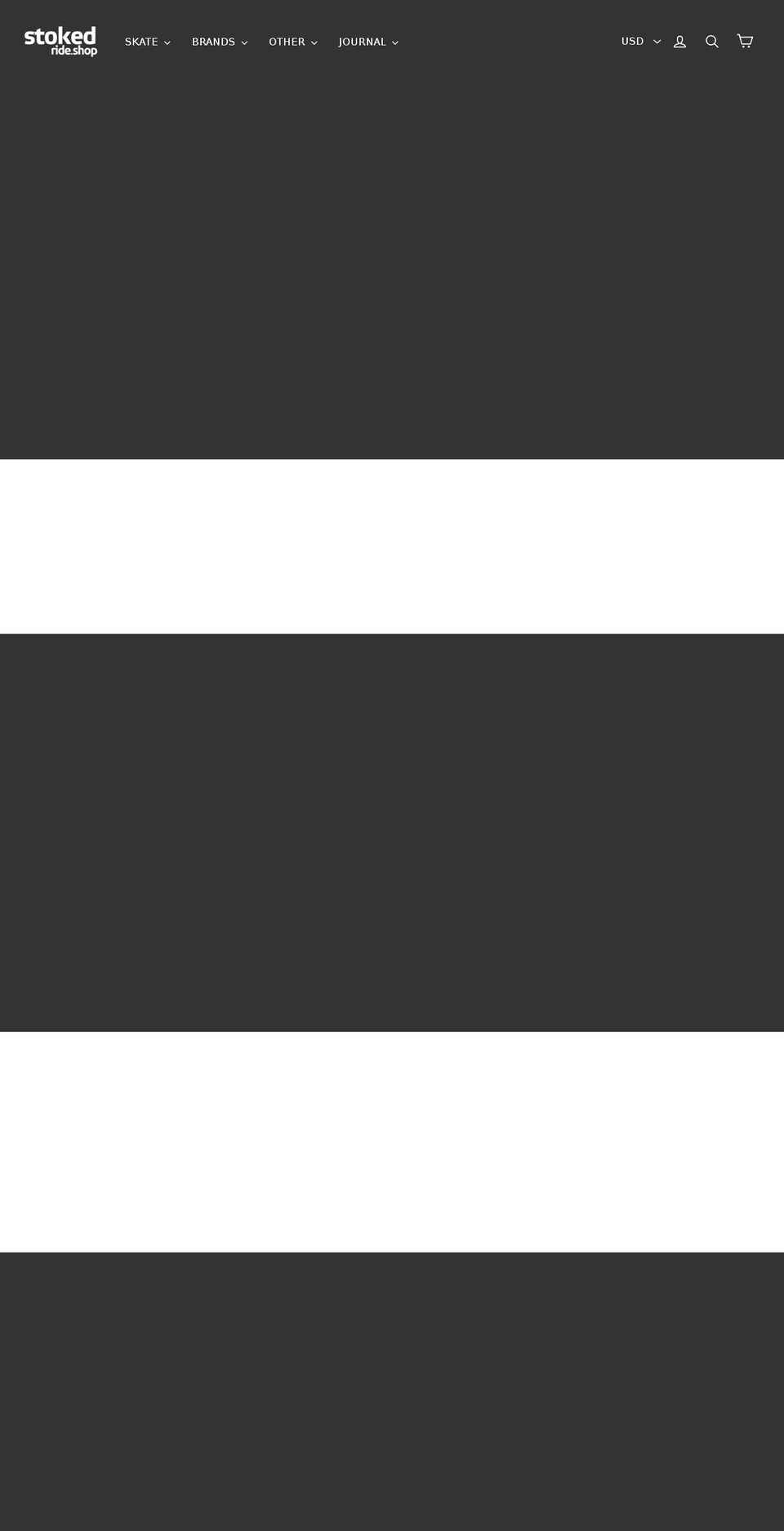 stokedskateboarding.com — Shopify storefront screenshot