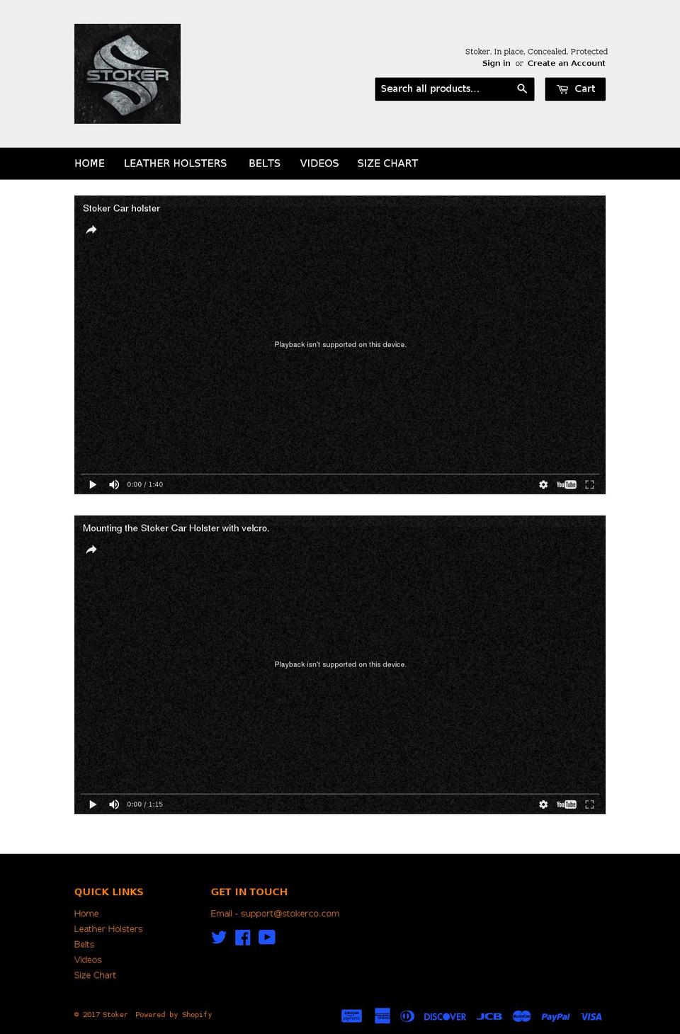 stokerco.com shopify website screenshot