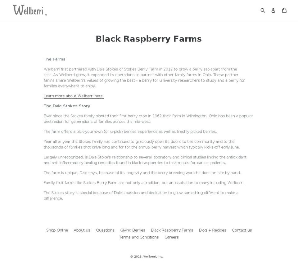 stokesblackraspberryfarm.com — Shopify storefront screenshot