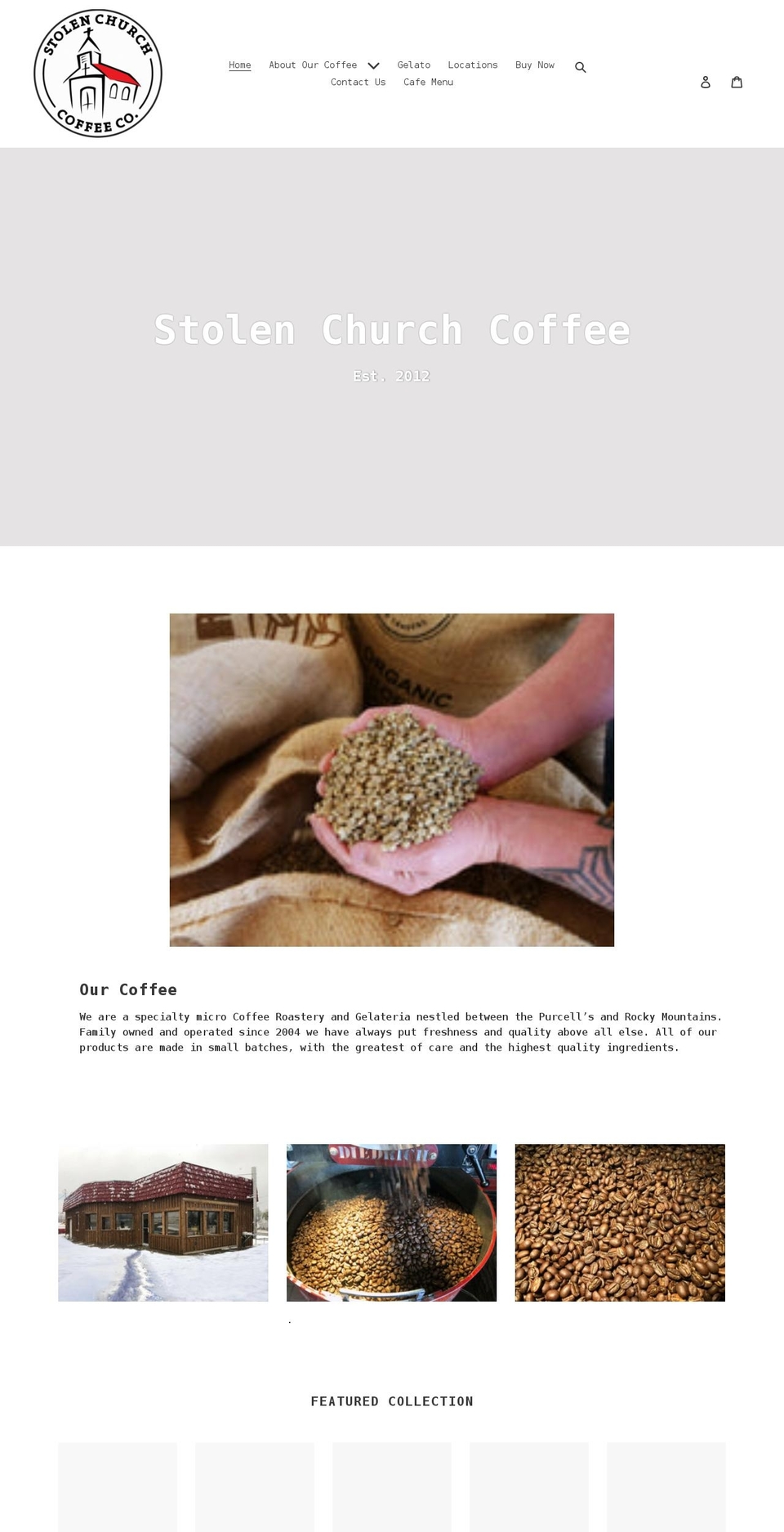 stolenchurch.com shopify website screenshot