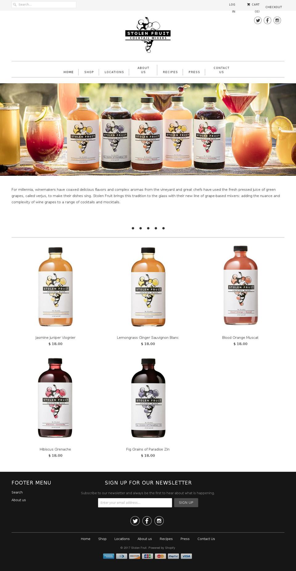 stolenfruit.com shopify website screenshot