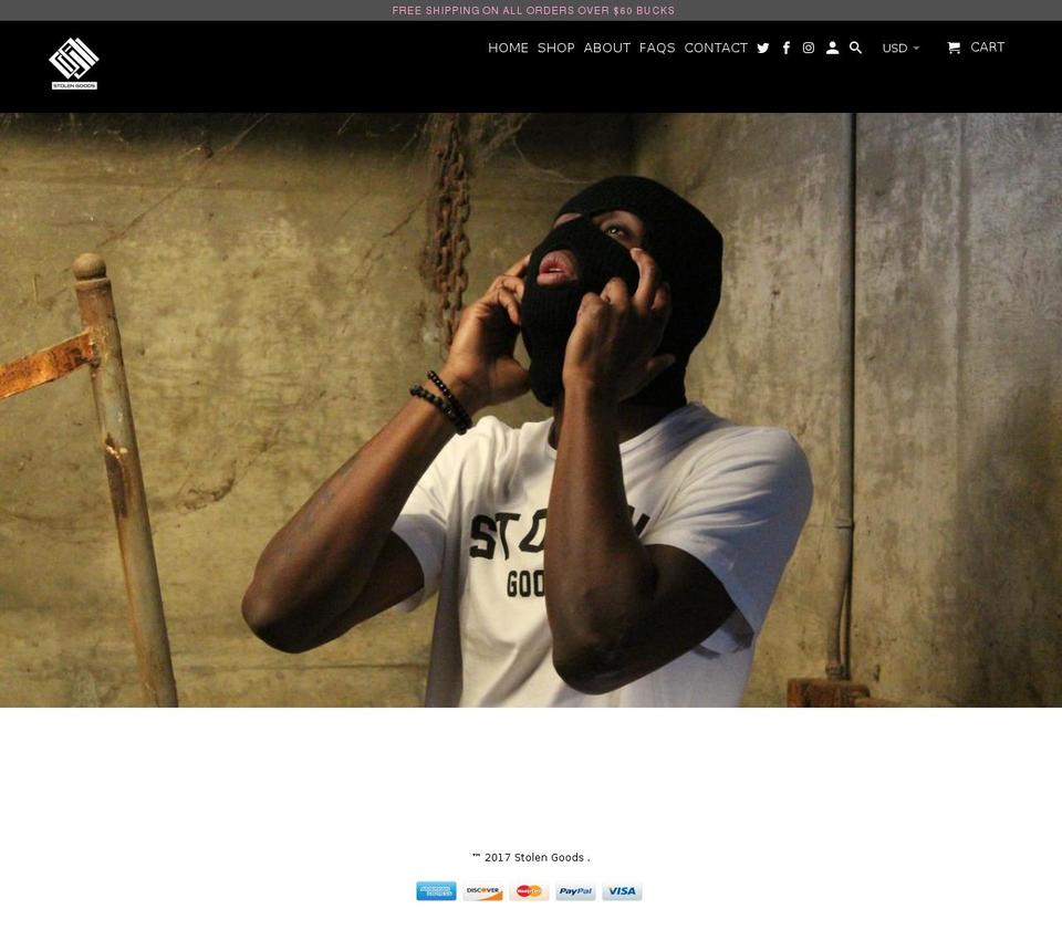 stolengoodsco.com shopify website screenshot