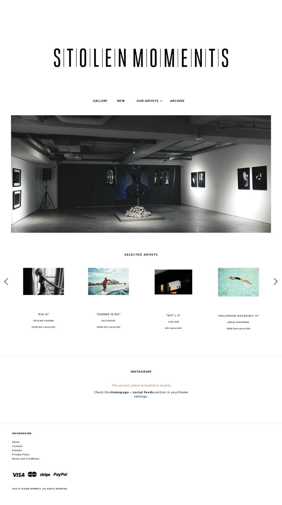 Copy of Blockshop Shopify theme site example stolenmomentsgallery.com