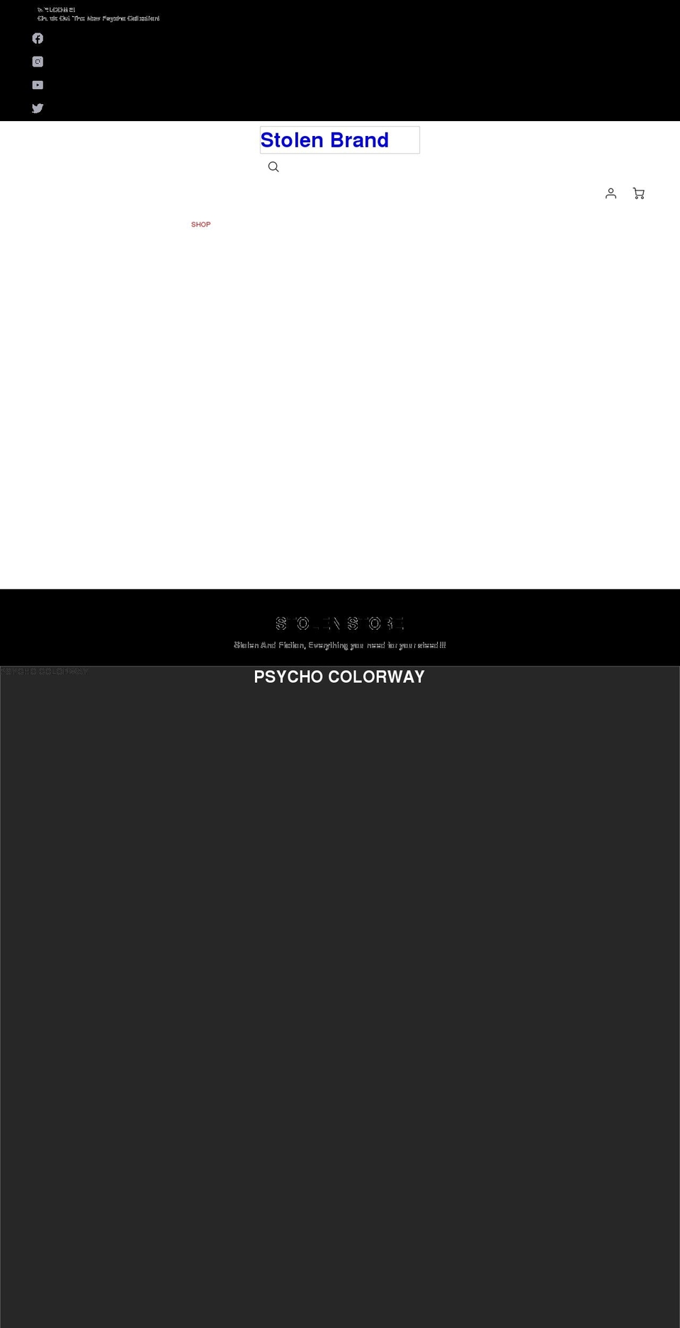 stolenstore.com — Shopify storefront screenshot