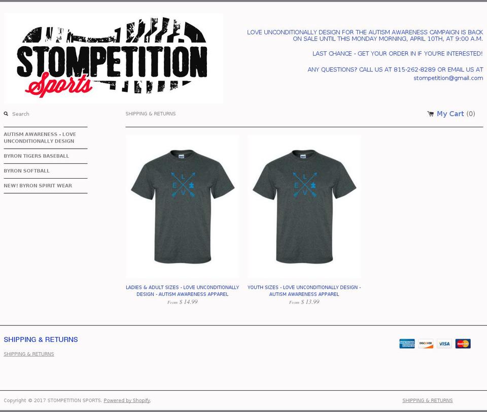 stompetition.com shopify website screenshot