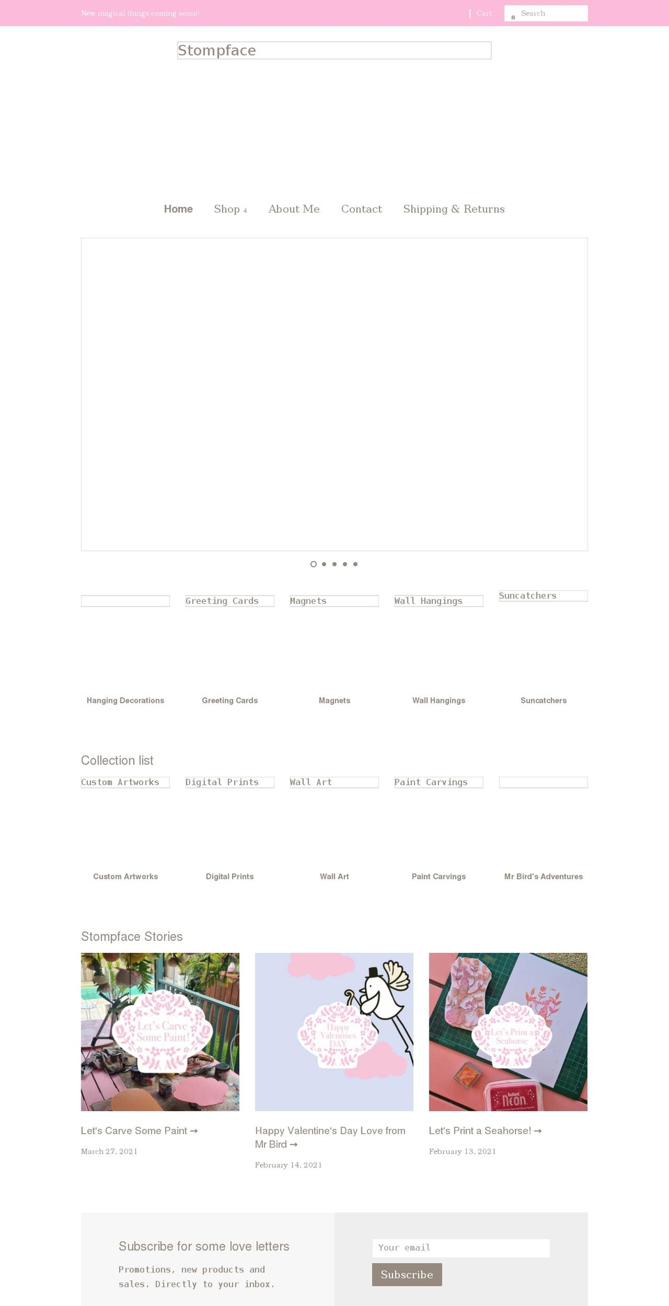 stompfacesketch.com shopify website screenshot