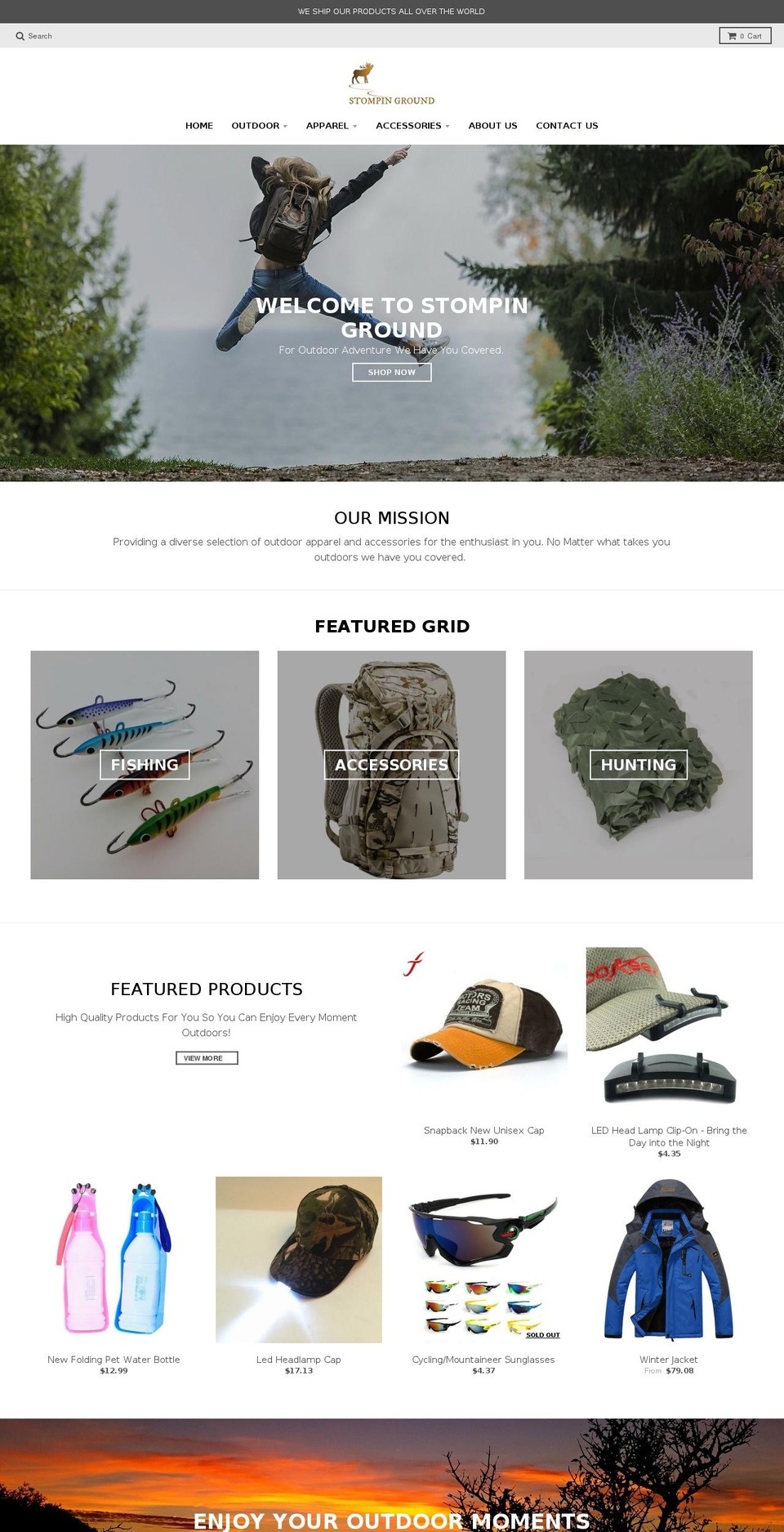 stompinground.ca shopify website screenshot