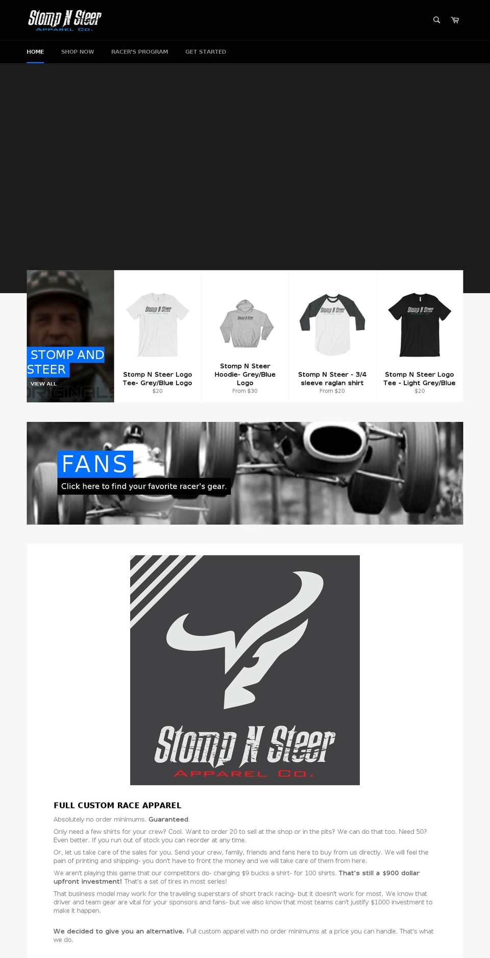 stompnsteer.com shopify website screenshot