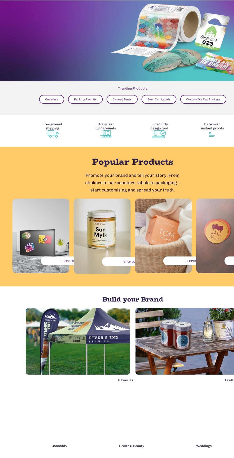 stompstickers.com shopify website screenshot