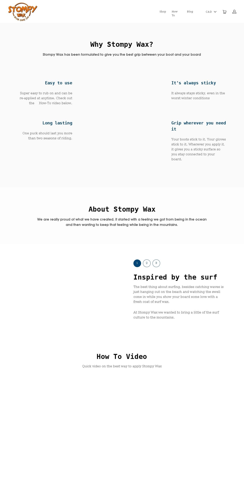 stompywax.com — Shopify storefront screenshot
