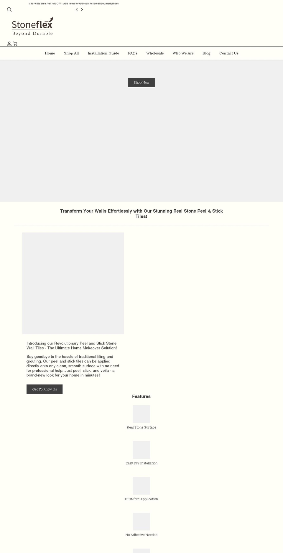 stone-flex.com shopify website screenshot