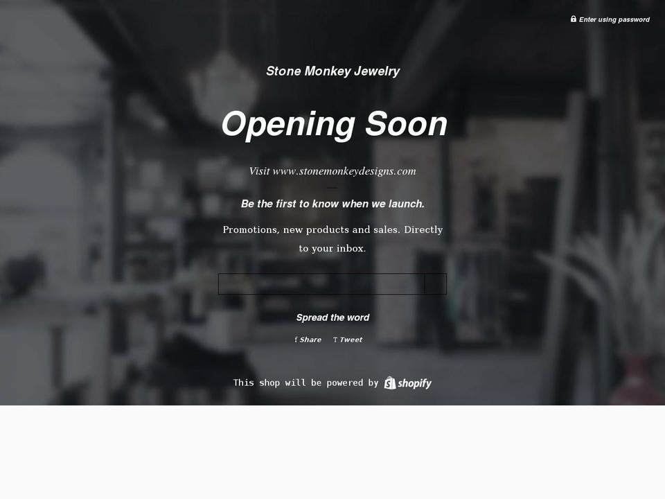 stone-monkey-jewelry.myshopify.com shopify website screenshot