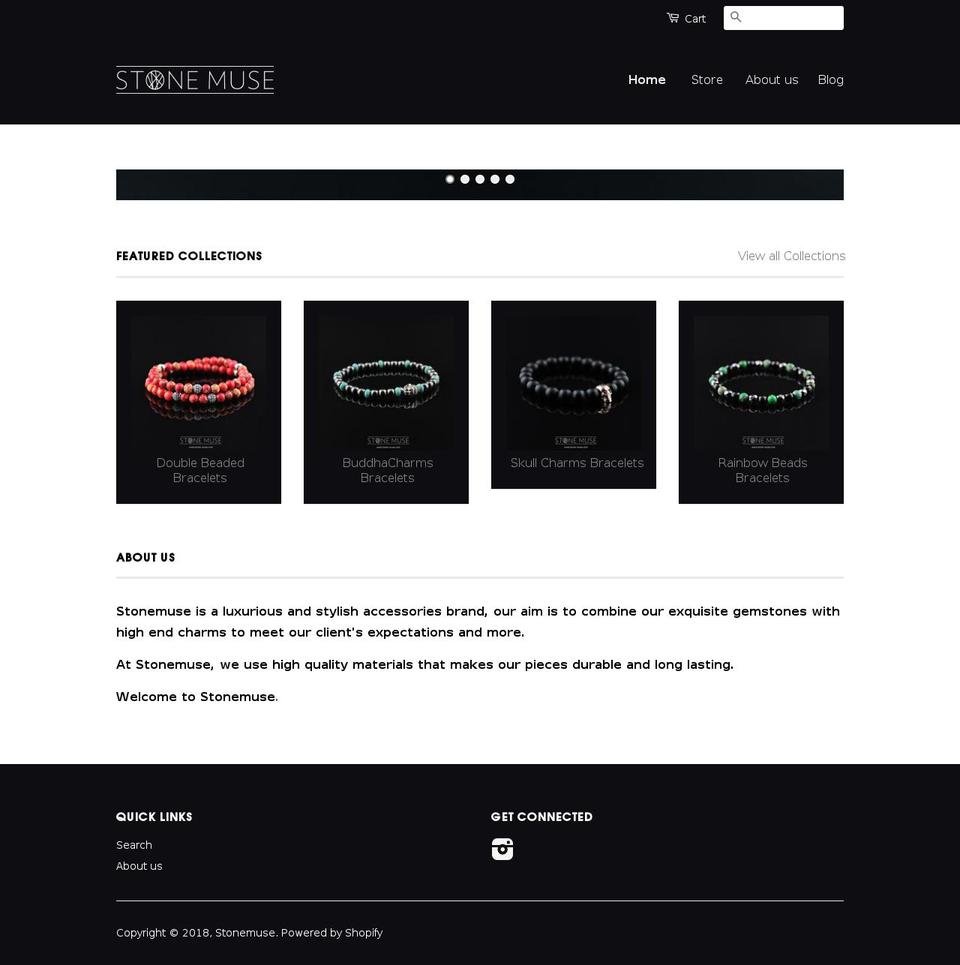 stone-muse.com shopify website screenshot