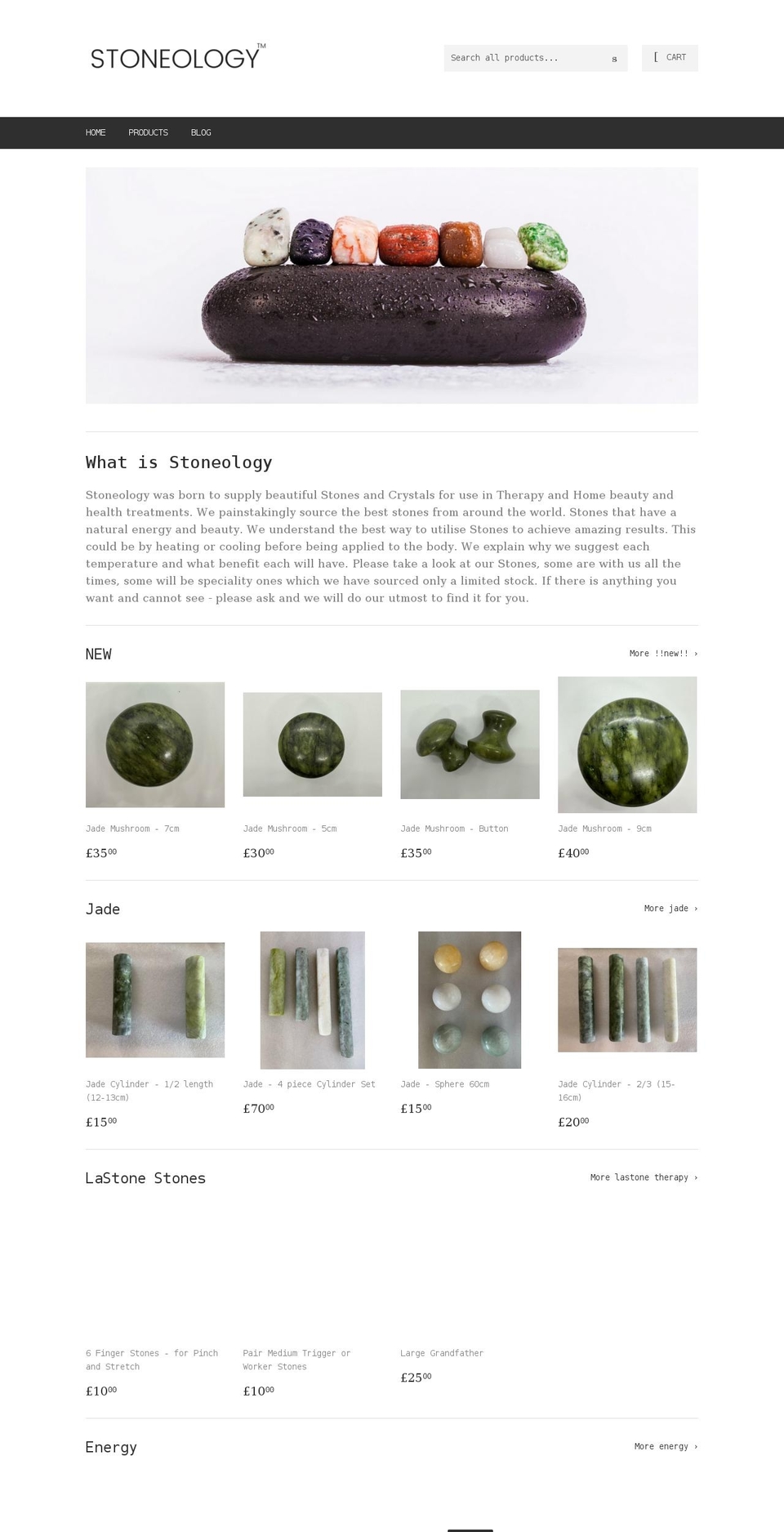 stone-ology.com shopify website screenshot