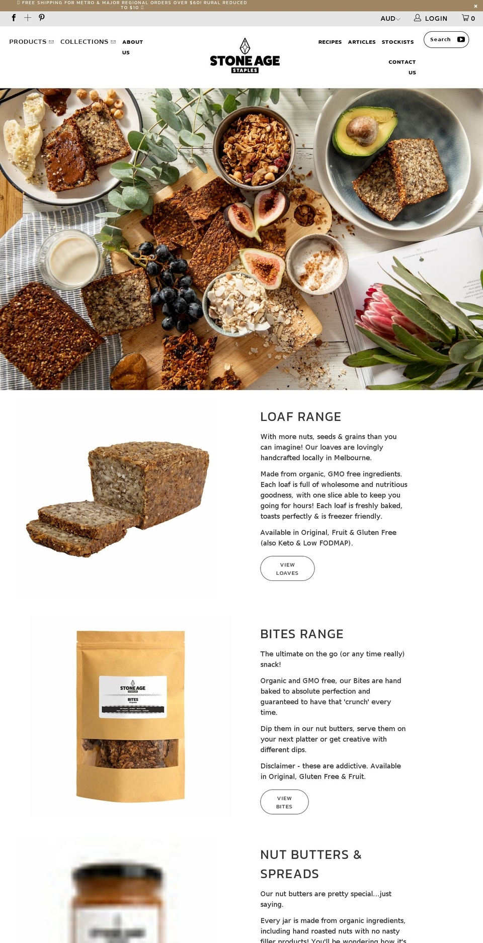 stoneagestaples.com shopify website screenshot