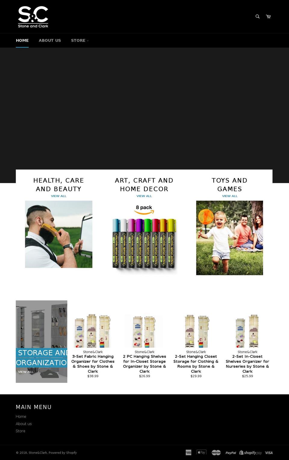 stoneandclark.com — Shopify storefront screenshot