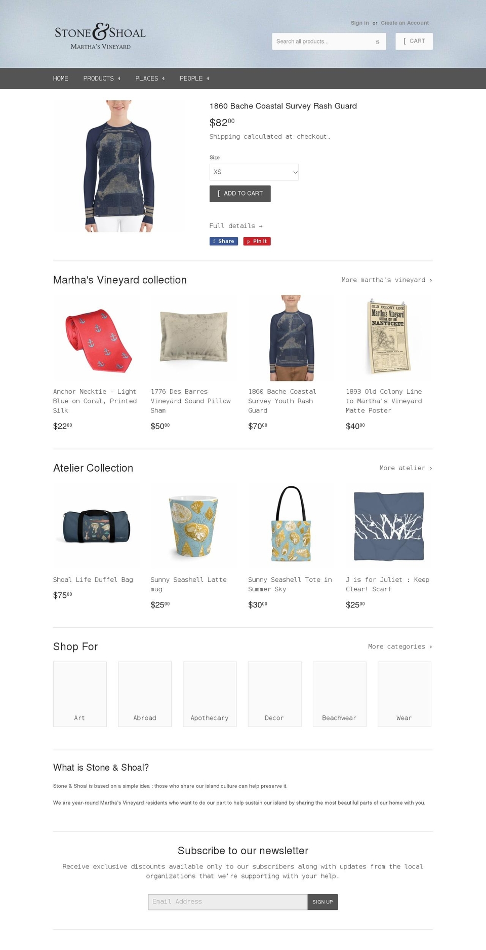 stoneandshoal.com shopify website screenshot