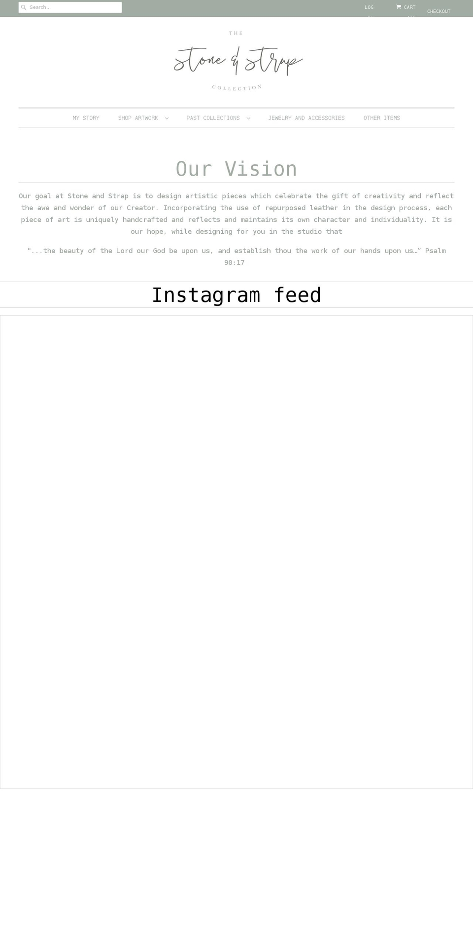 stoneandstrap.com shopify website screenshot