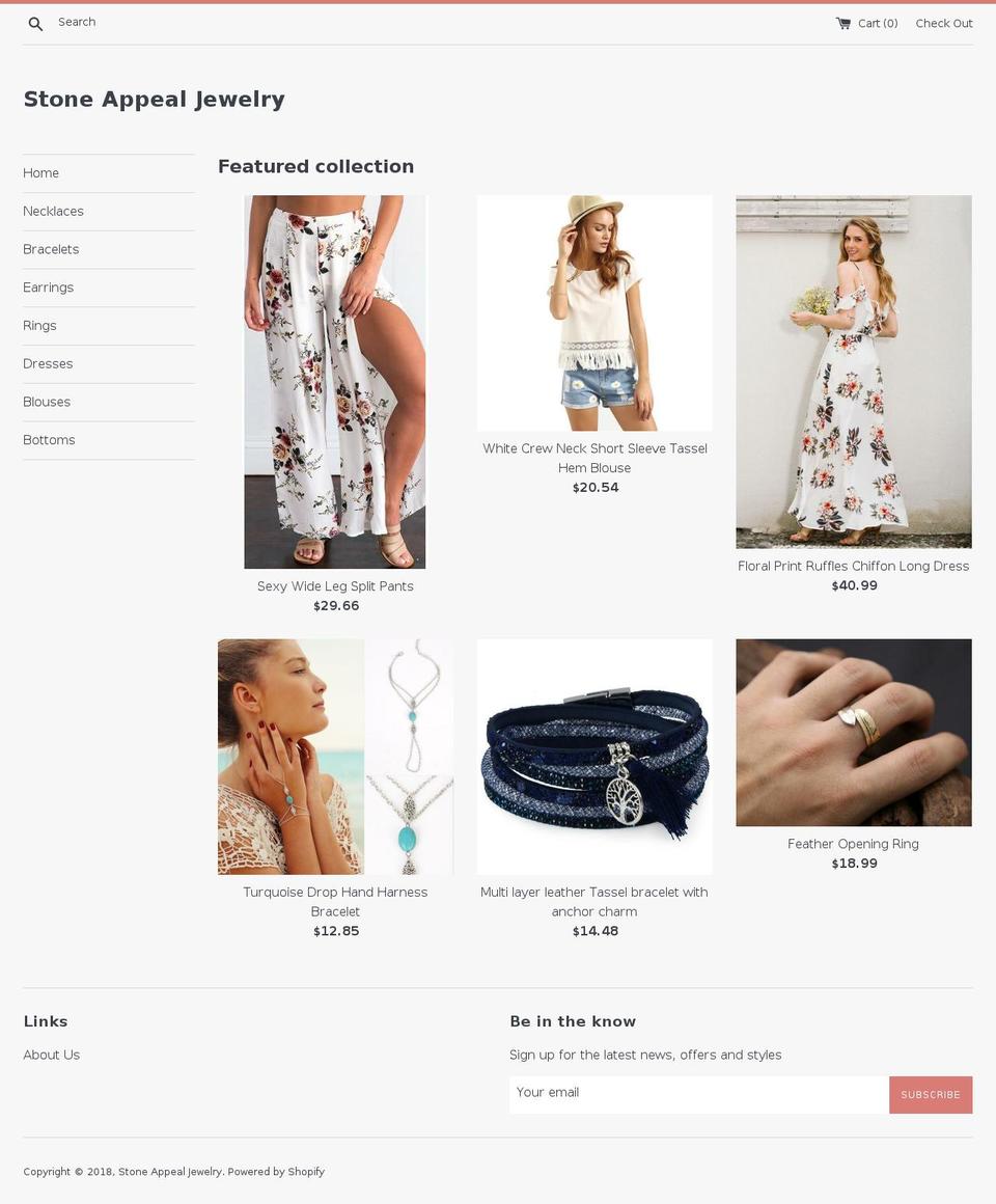 stoneappealjewelry.com — Shopify storefront screenshot