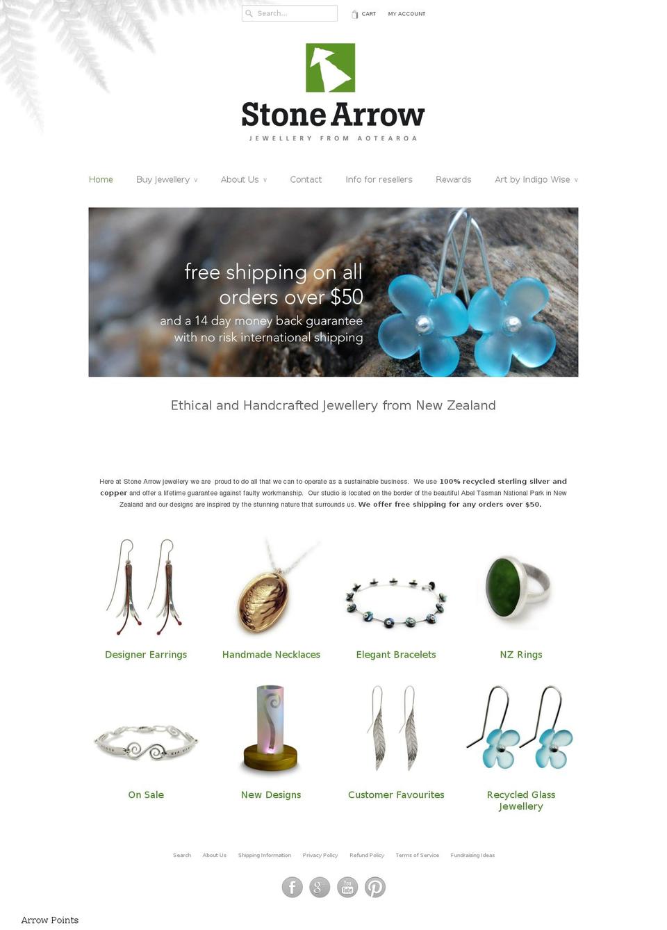 stonearrow.co.nz shopify website screenshot