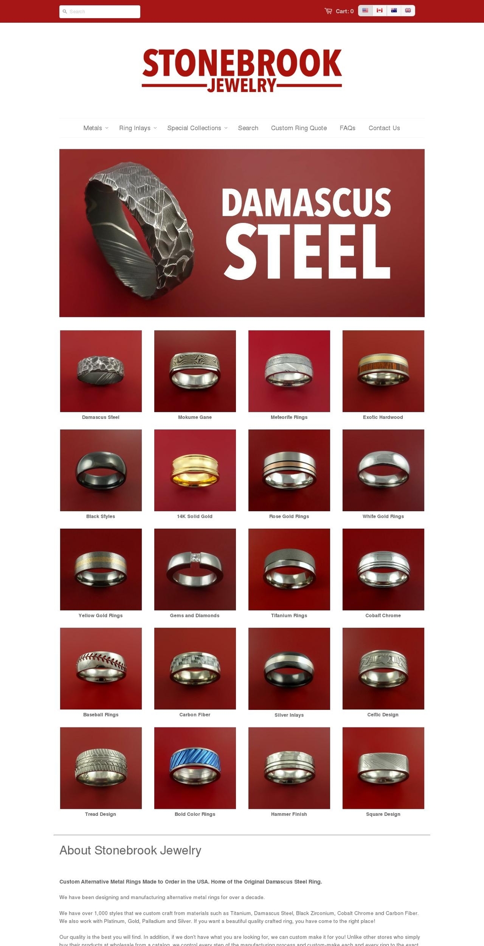 Testament Shopify theme site example stonebrookjewelry.com