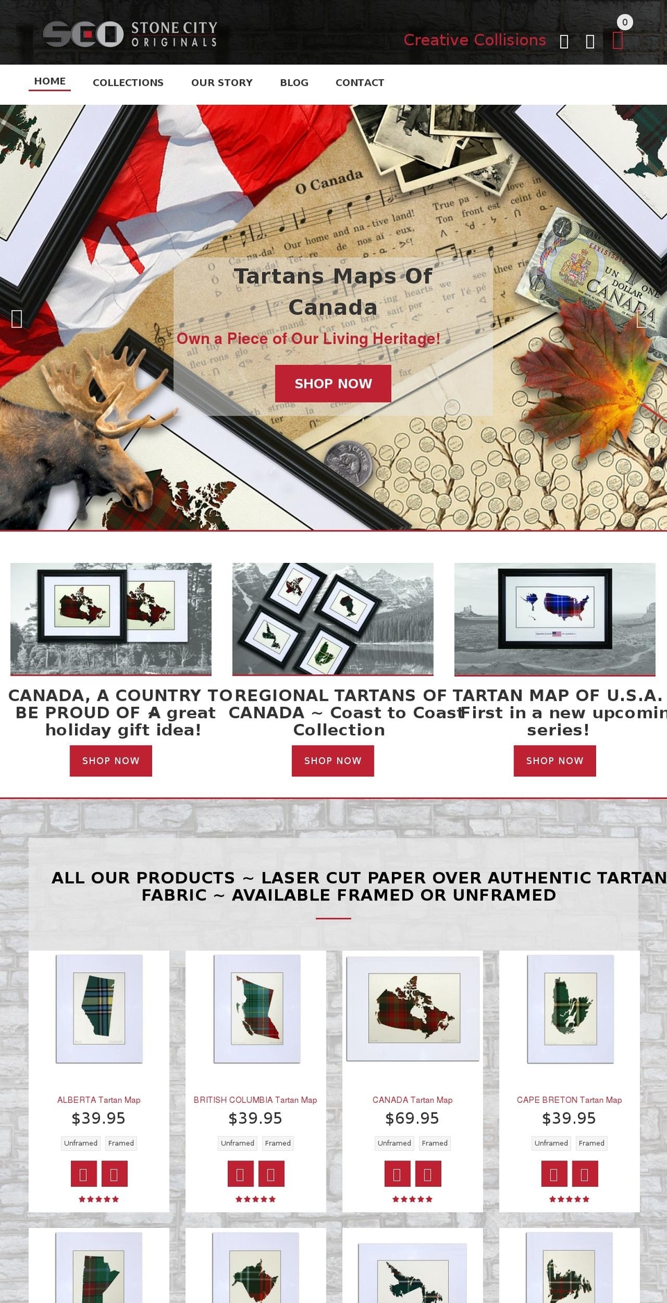 stonecityoriginals.com shopify website screenshot
