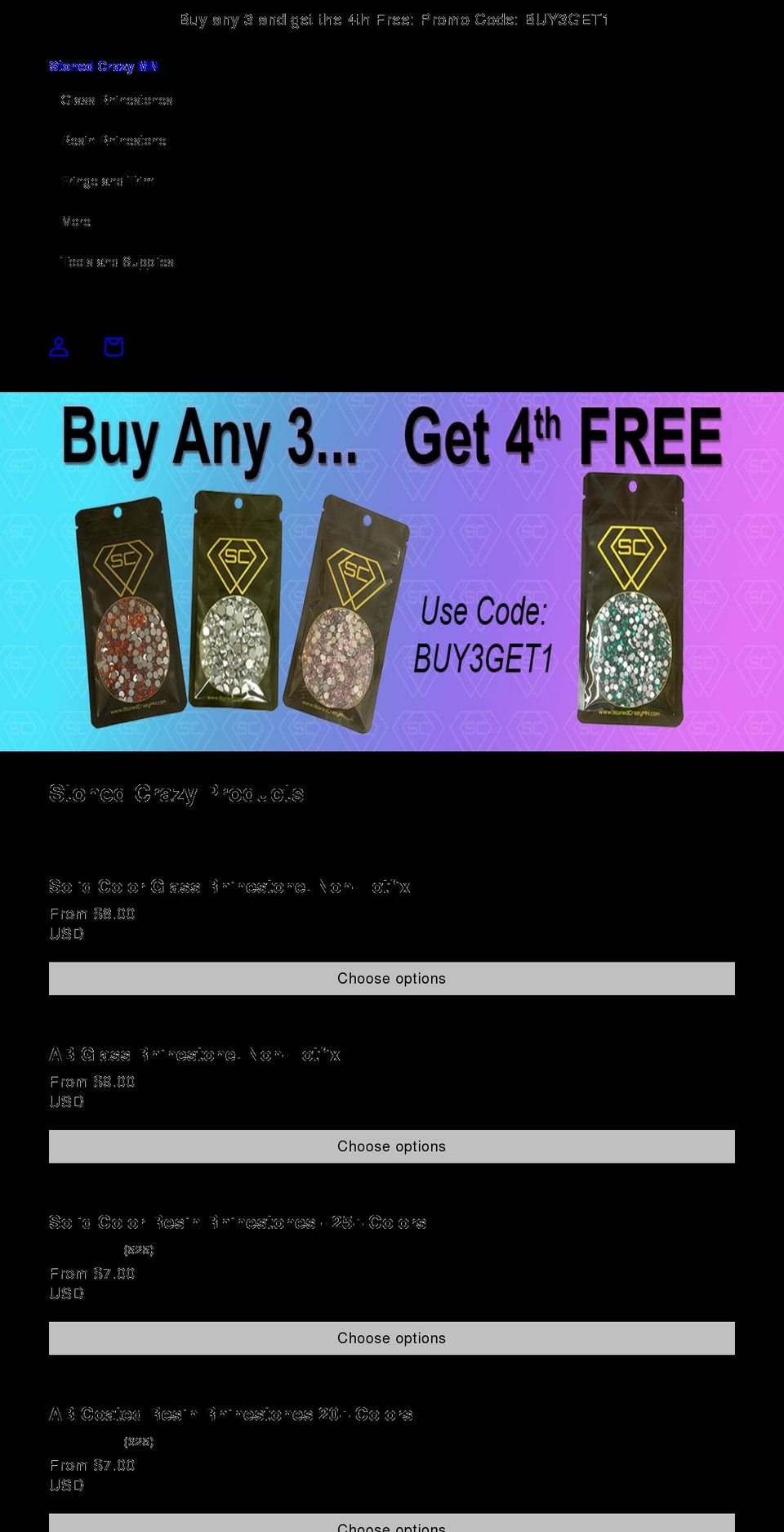 stonedcrazymn.com shopify website screenshot