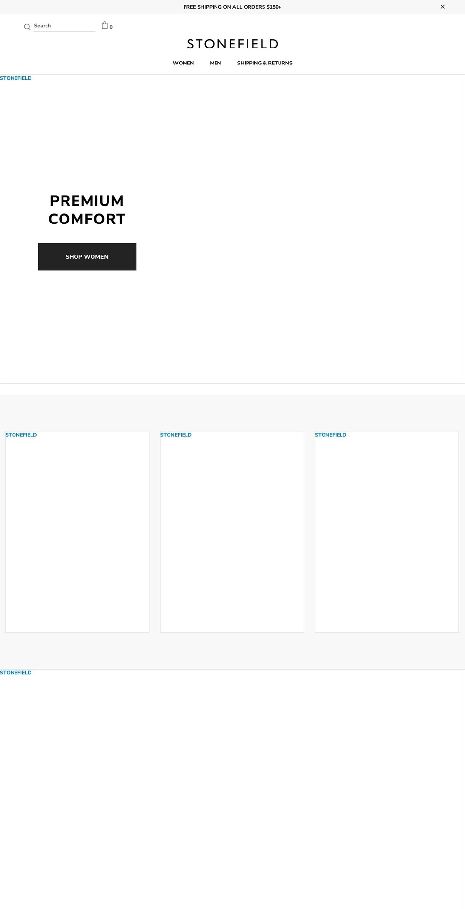 stonefieldco.com shopify website screenshot