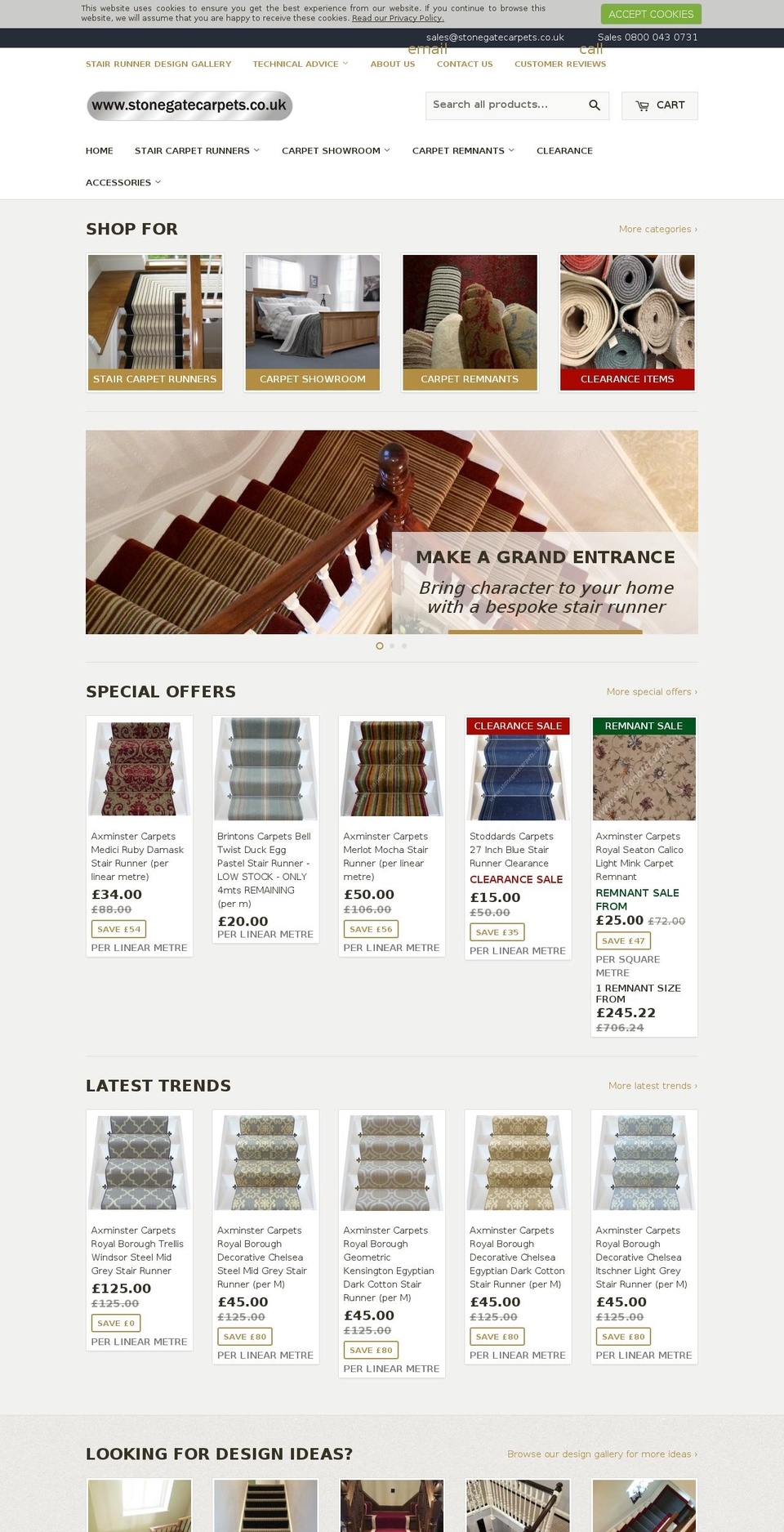 studio Shopify theme site example stonegatecarpets.co.uk