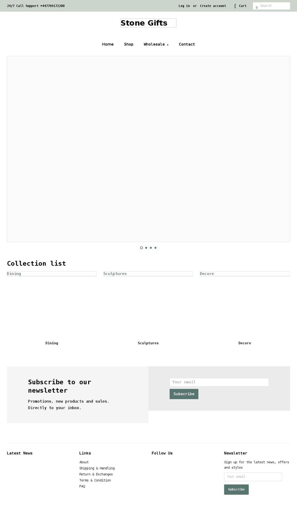 stonegifts.co.uk shopify website screenshot