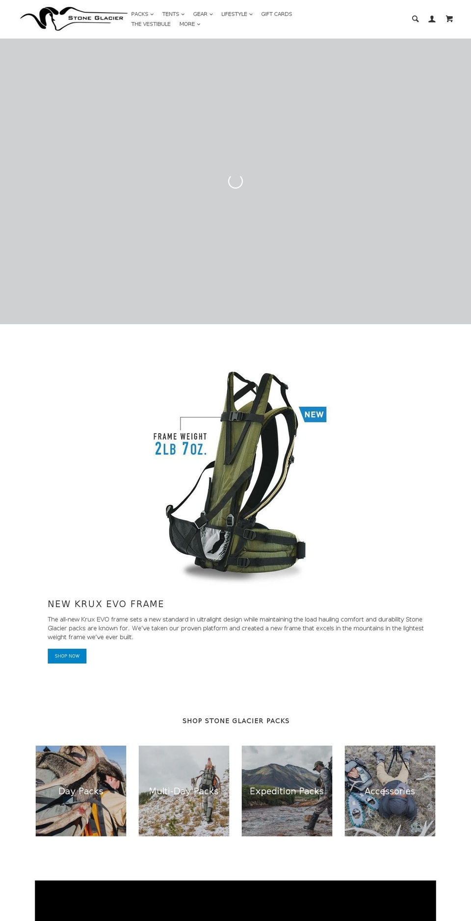 stoneglacier.com — Shopify storefront screenshot