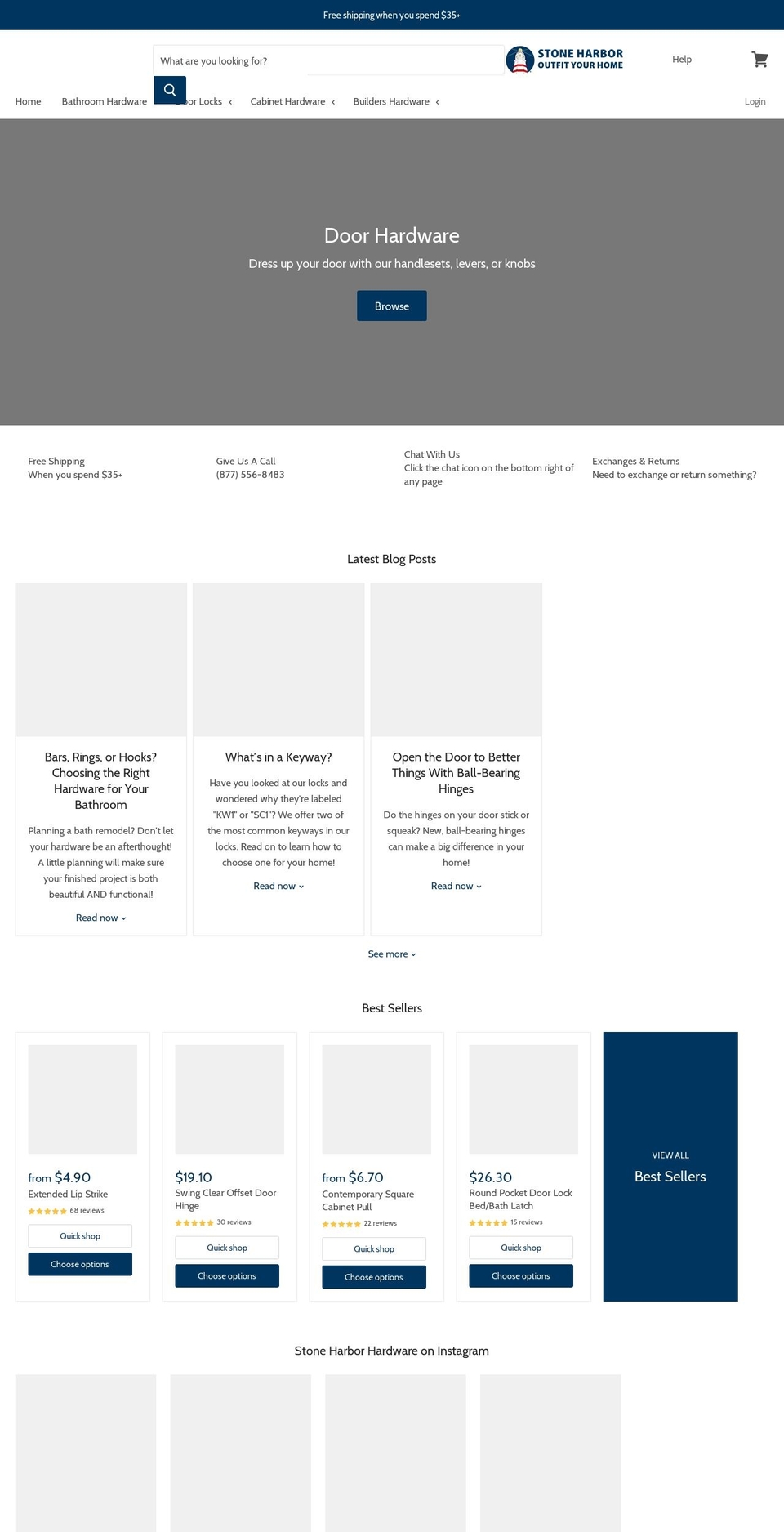 stoneharborlock.com — Shopify storefront screenshot