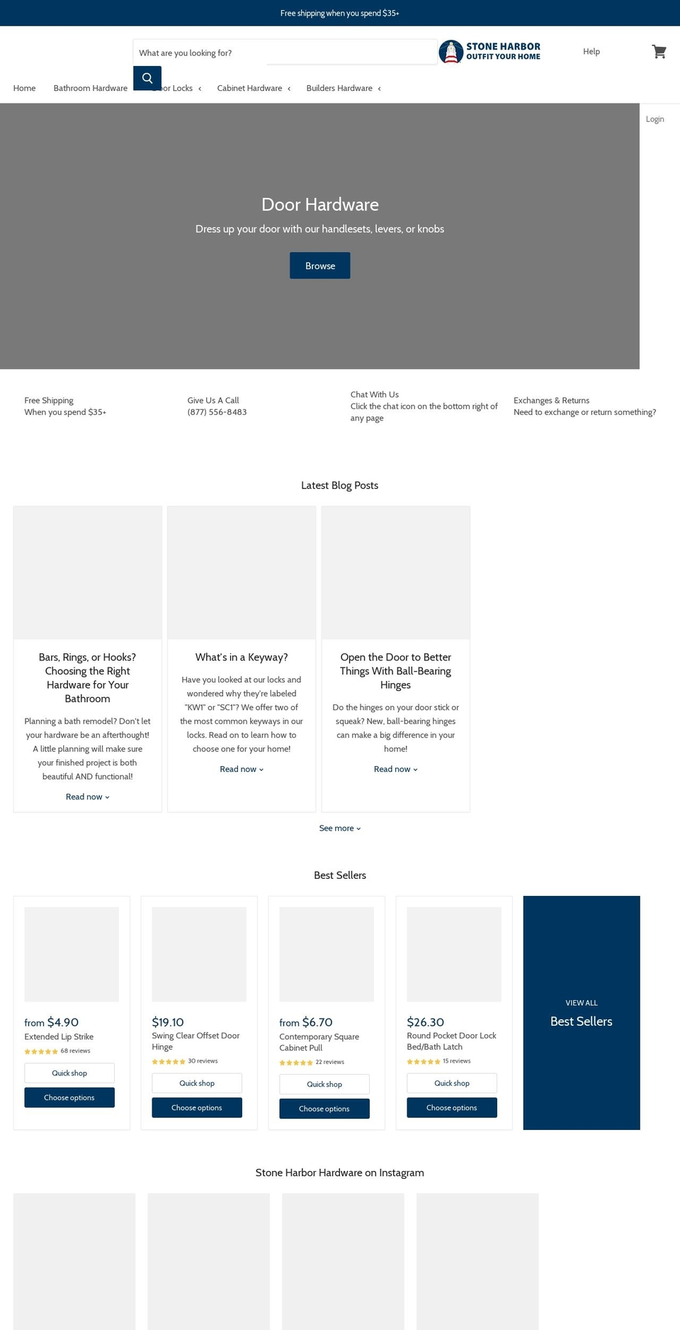 stoneharborlockcompany.com — Shopify storefront screenshot