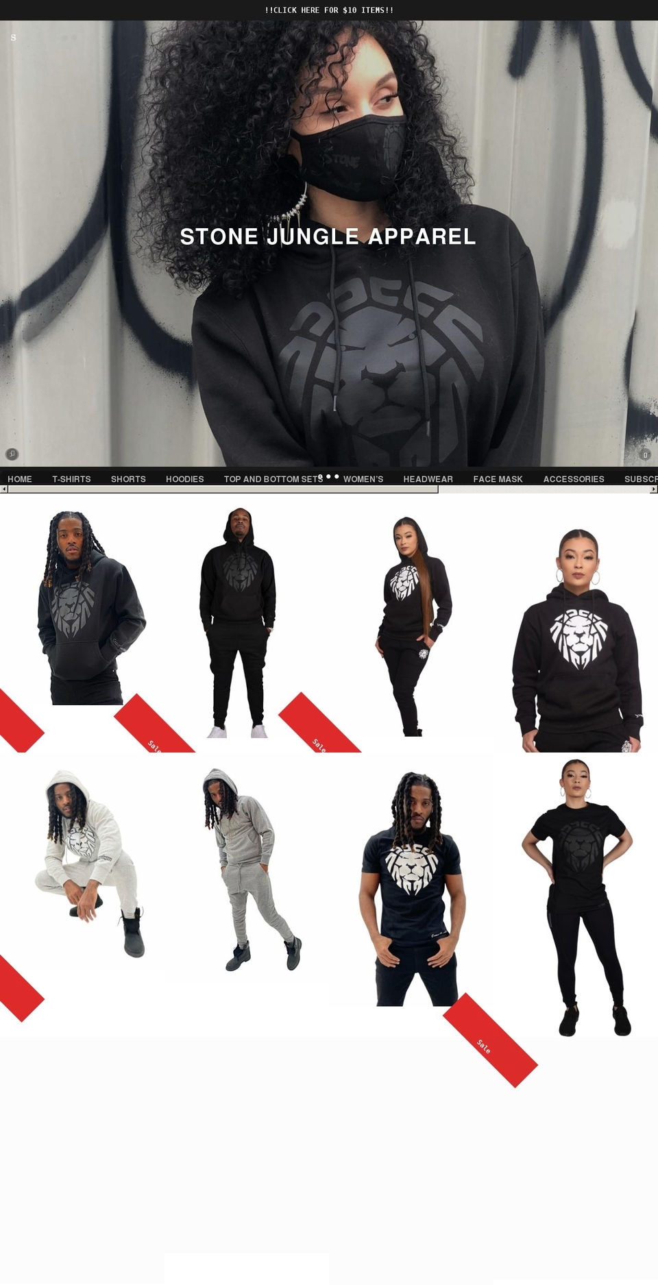 stonejungleapparel.com — Shopify storefront screenshot