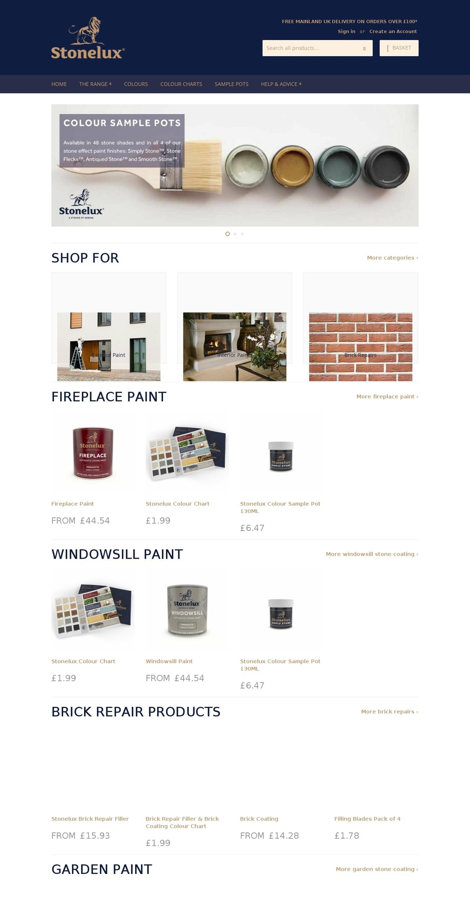 With Bold Sales App Shopify theme site example stonelux-stone-effect-paints.myshopify.com