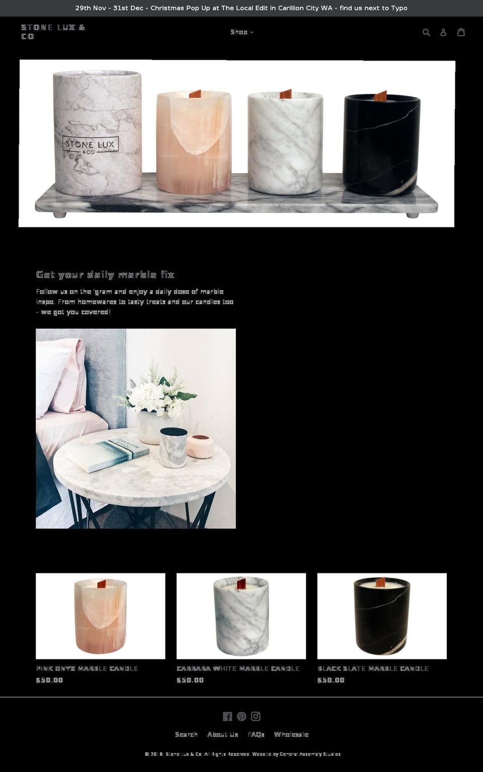 stoneluxandco.com — Shopify storefront screenshot