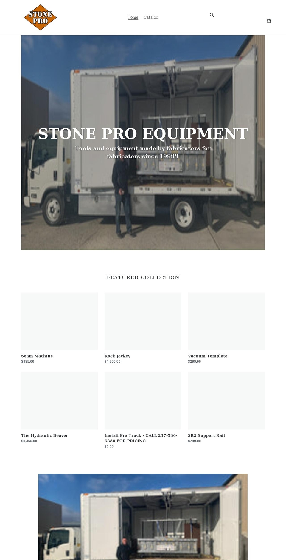 stoneproequipment.com shopify website screenshot