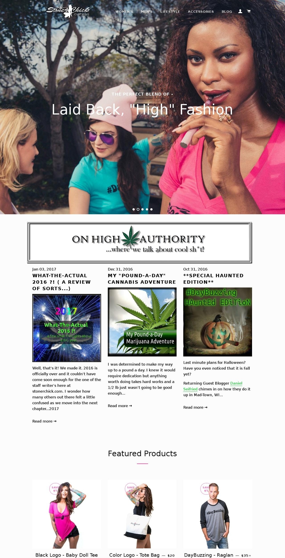 stoner-chicks.com shopify website screenshot