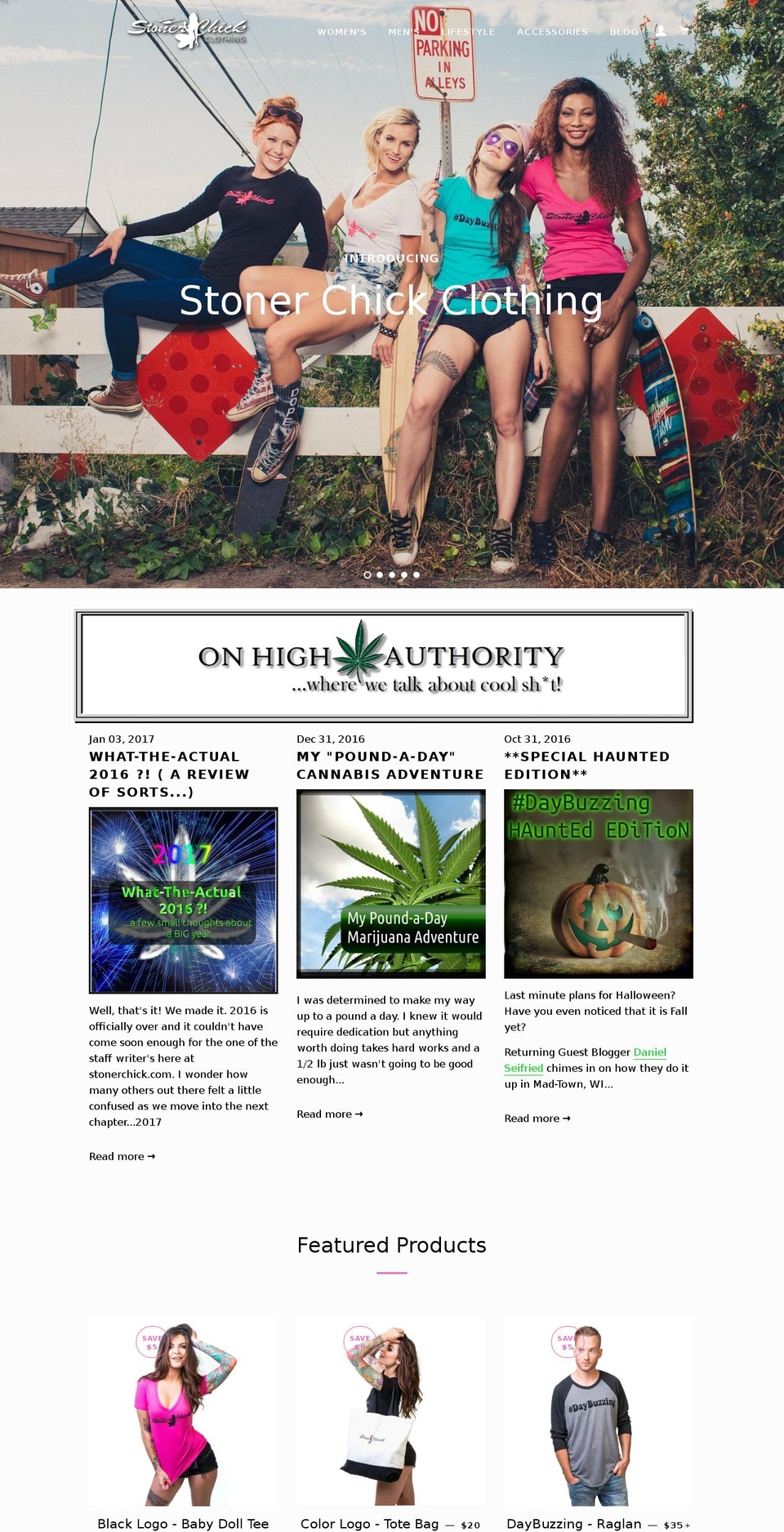 stonerchickclothing.com shopify website screenshot