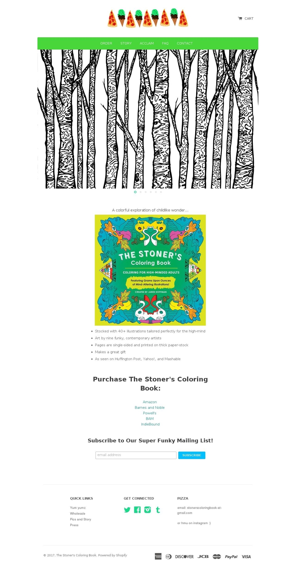 stonerscoloringbook.com shopify website screenshot