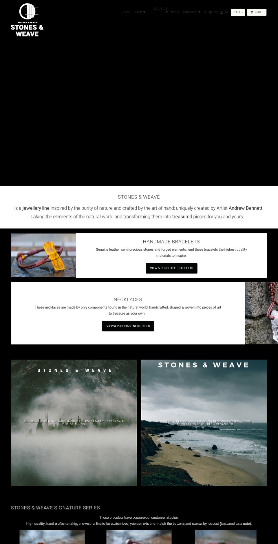 stonesandweave.com — Shopify storefront screenshot