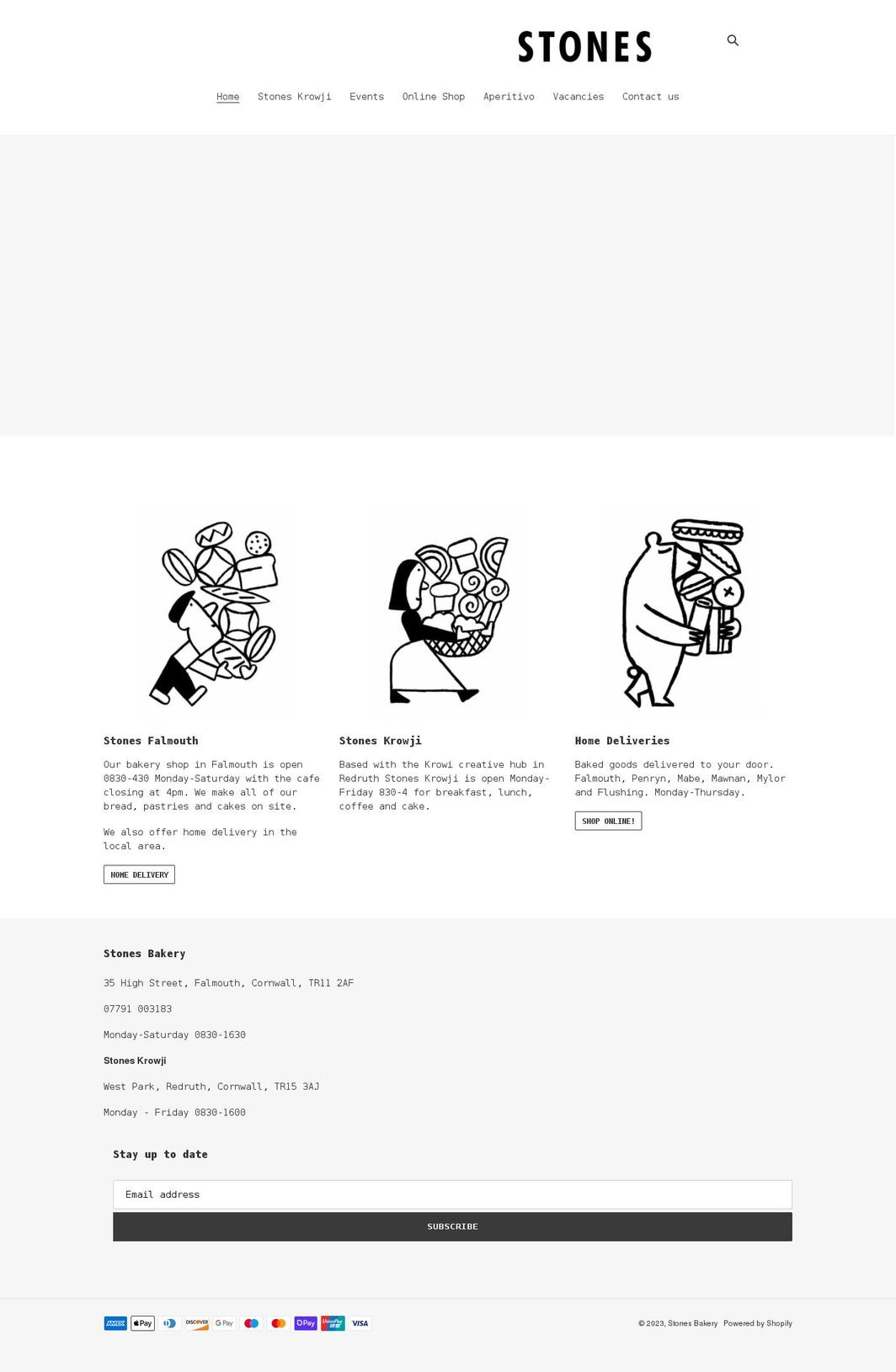 stonesbakedgoods.com shopify website screenshot