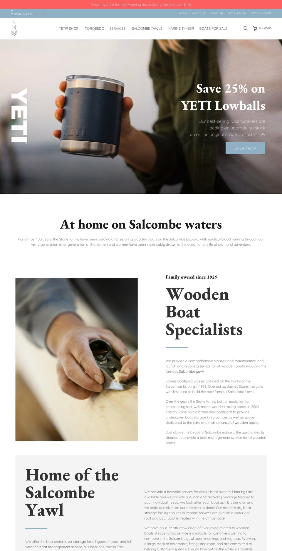 stonesboatyard.co.uk shopify website screenshot