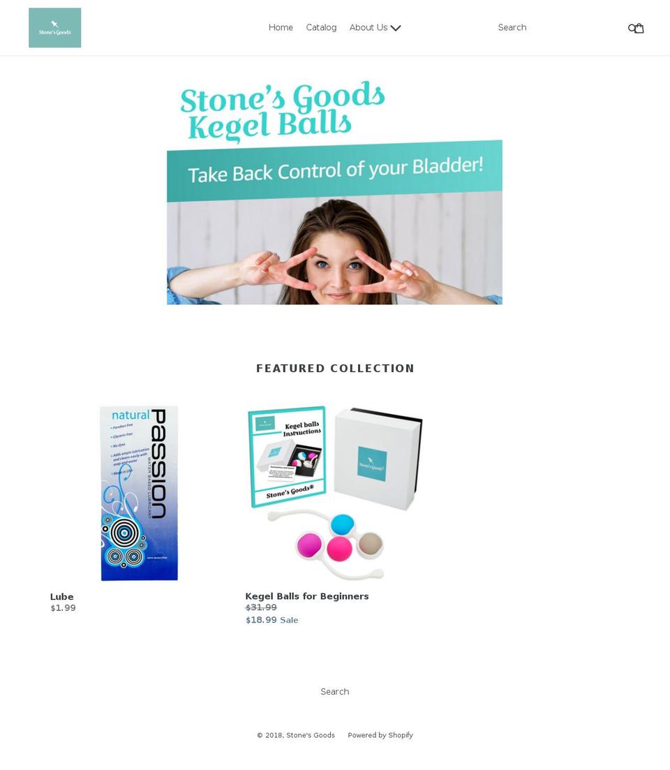 stonesgoods.com — Shopify storefront screenshot