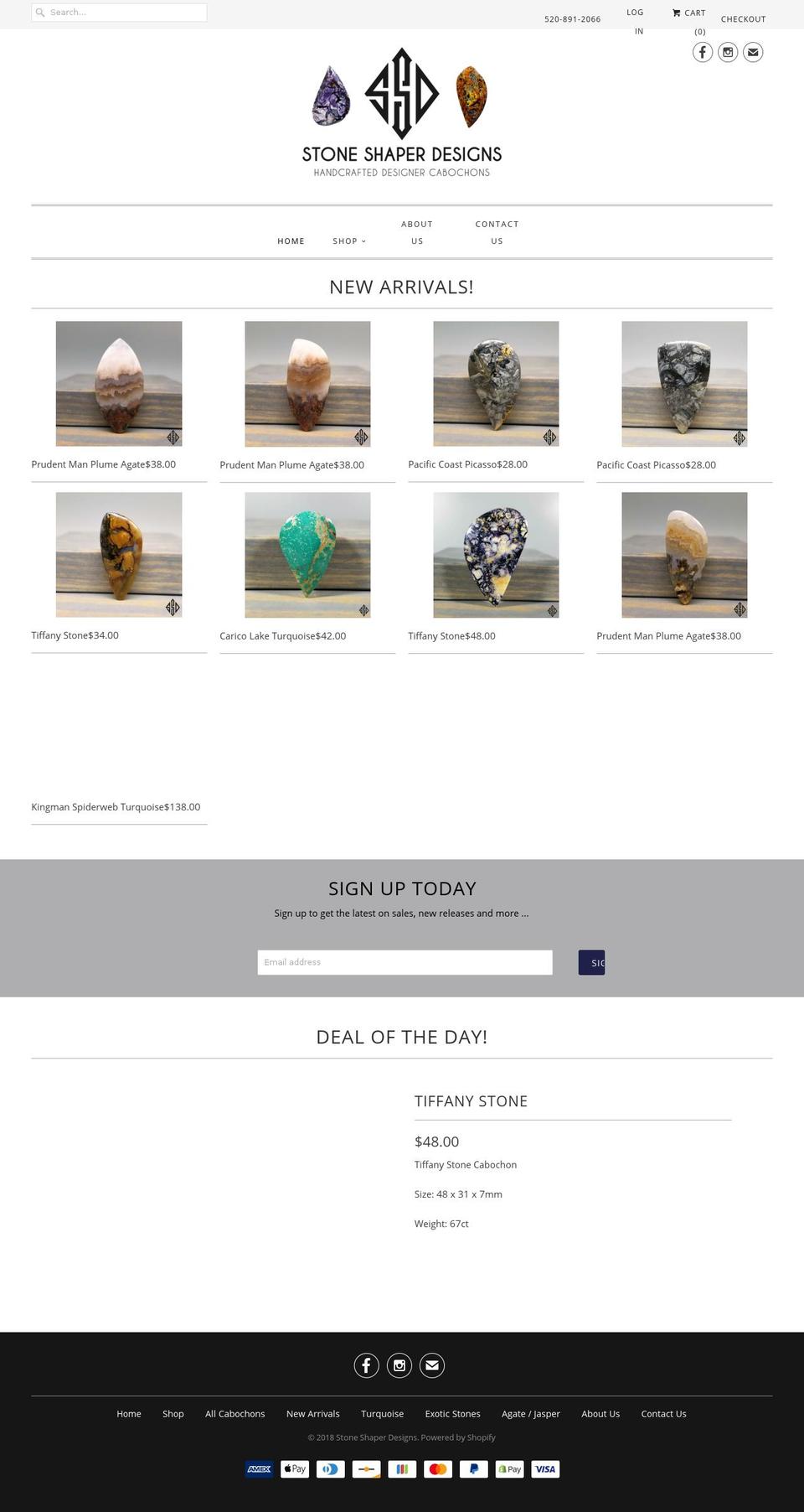 stoneshaperdesigns.com shopify website screenshot