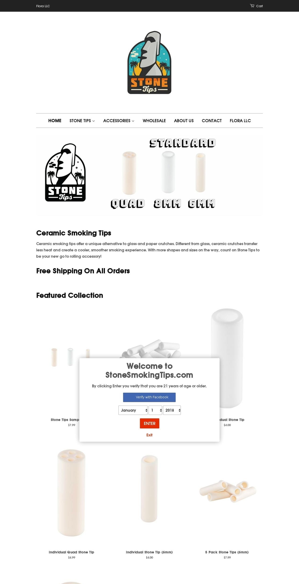 stonesmokingtips.com — Shopify storefront screenshot