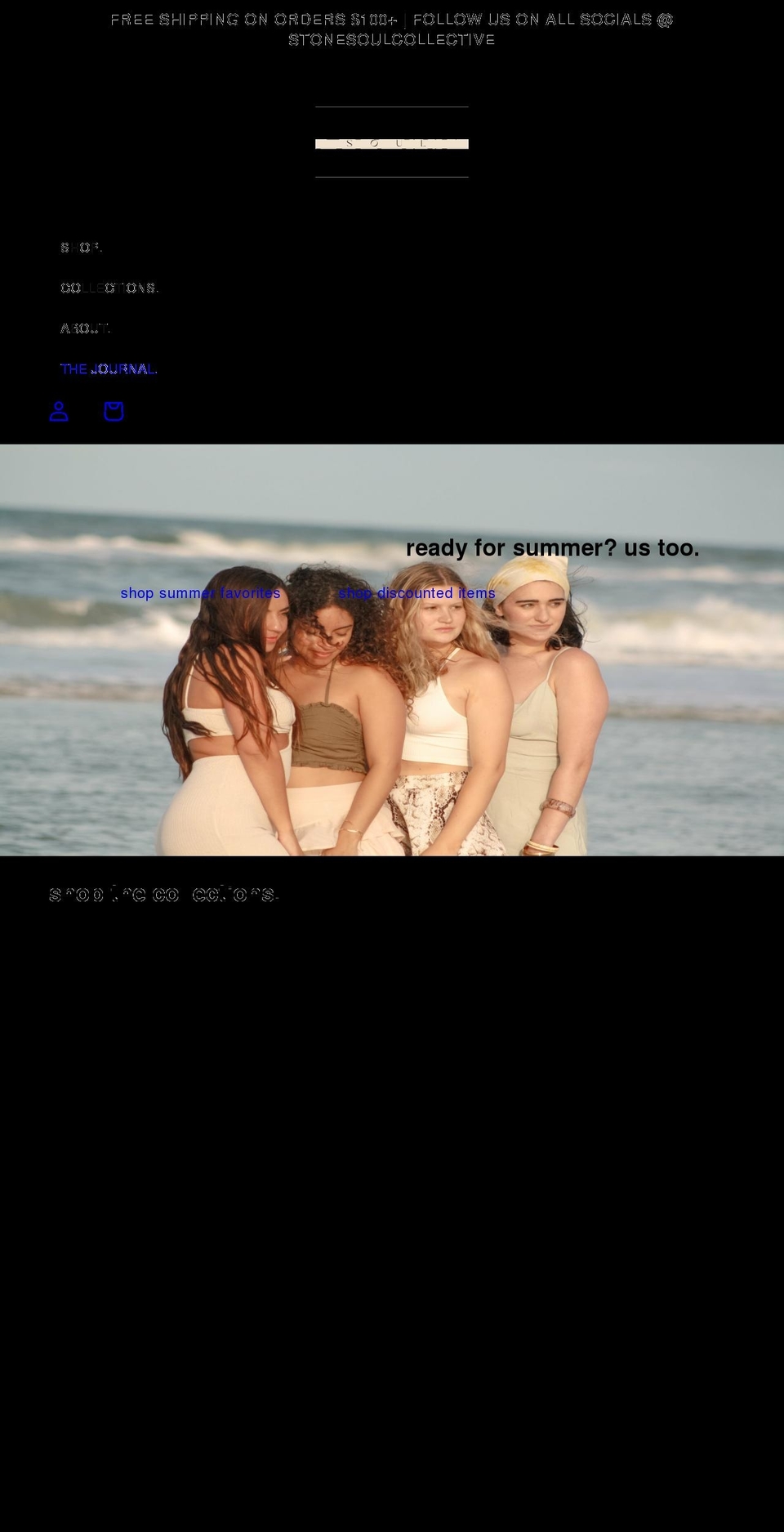 stonesoulcollective.com shopify website screenshot