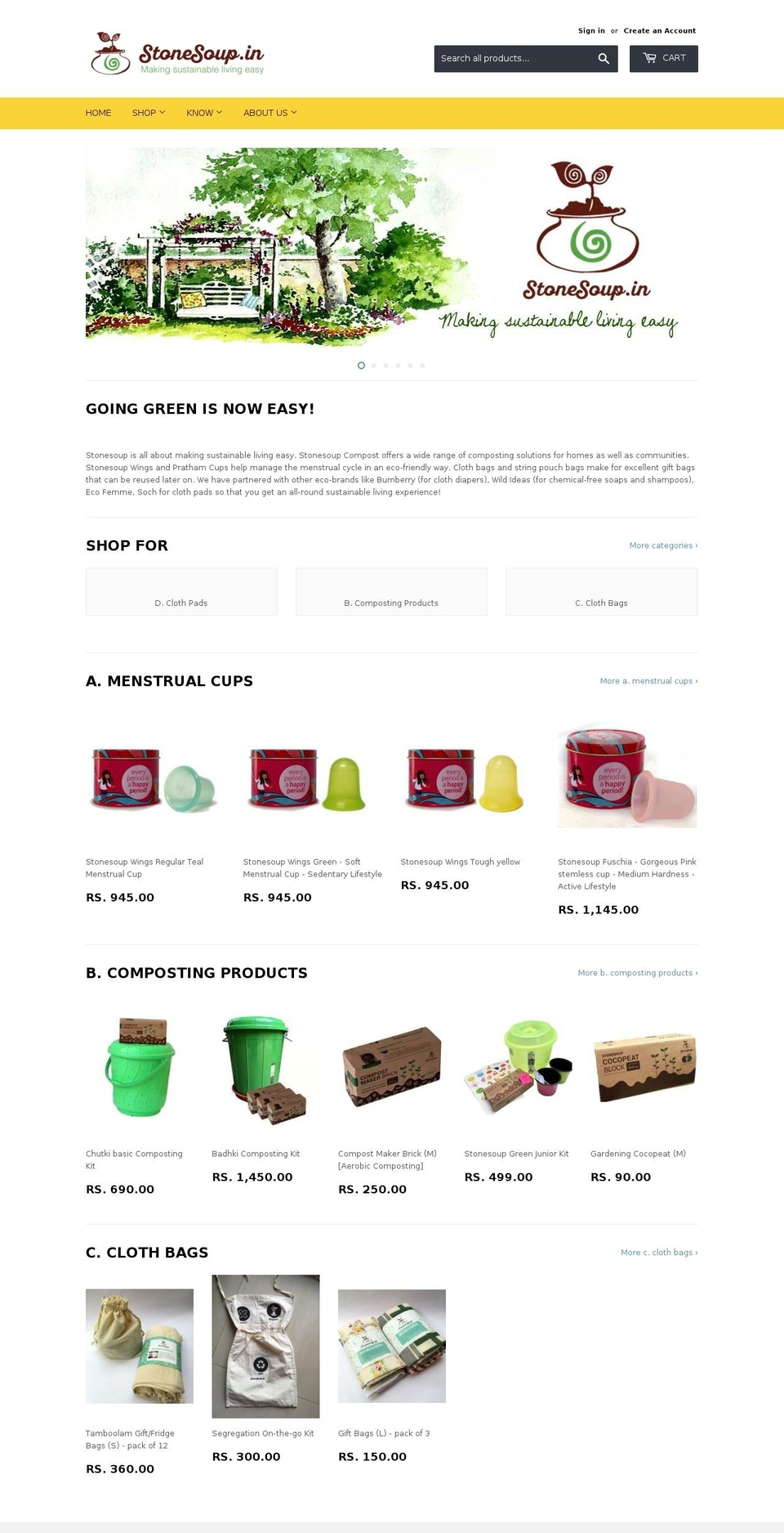 stonesoup.in shopify website screenshot